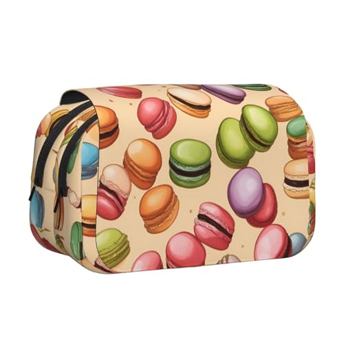lootpe Federmäppchen mit Macaron-Keksgeschmack, großes Fassungsvermögen, Marker-Tasche, Schreibwaren-Organizer-Tasche, tragbare Büro-Stifttasche von Lootpe