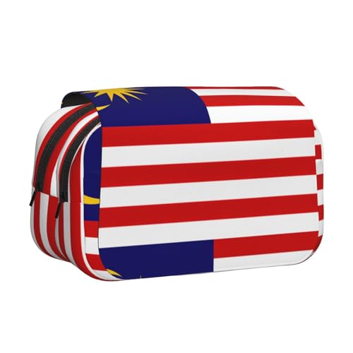 lootpe Federmäppchen mit Malaysia-Flagge, großes Fassungsvermögen, Markertasche, Schreibwaren-Organizer-Tasche, tragbare Büro-Stifttasche von Lootpe