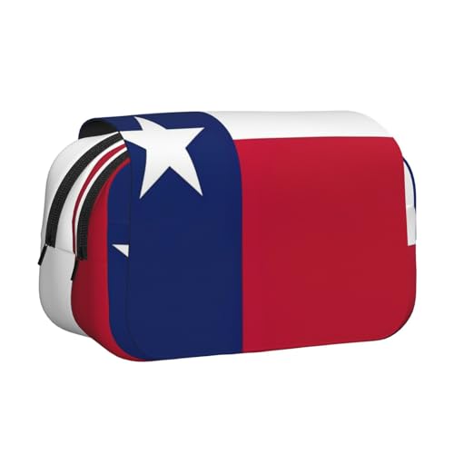 lootpe Federmäppchen mit Texas-Flagge, großes Fassungsvermögen, Markertasche, Schreibwaren-Organizer-Tasche, tragbare Büro-Stifttasche von Lootpe
