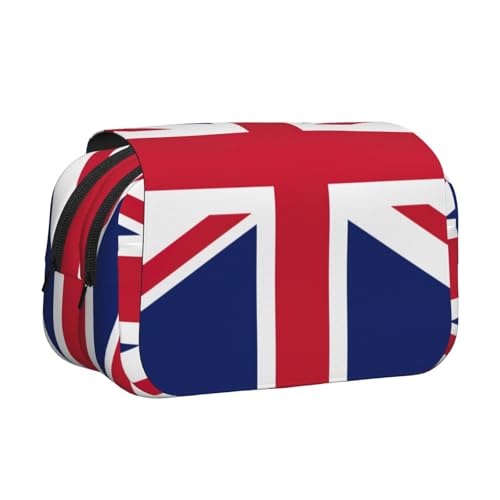 lootpe Federmäppchen mit britischer Flagge, großes Fassungsvermögen, Markertasche, Schreibwaren-Organizer-Tasche, tragbare Büro-Stifttasche von Lootpe