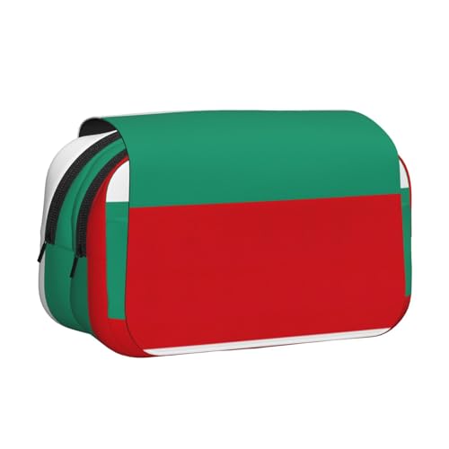 lootpe Federmäppchen mit bulgarischer Flagge, großes Fassungsvermögen, Markertasche, Schreibwaren-Organizer-Tasche, tragbare Büro-Stifttasche von Lootpe
