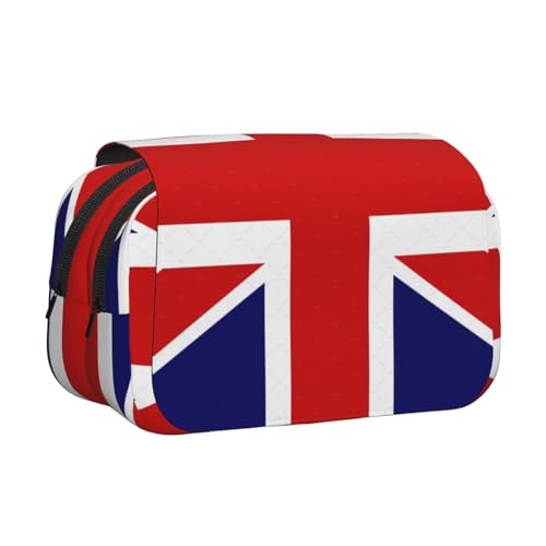 lootpe Federmäppchen mit englischer Flagge, großes Fassungsvermögen, Markertasche, Schreibwaren-Organizer-Tasche, tragbare Büro-Stifttasche von Lootpe