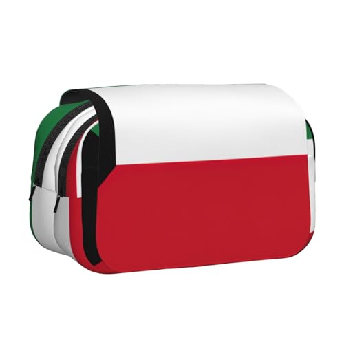 lootpe Federmäppchen mit kuwaitischer Flagge, großes Fassungsvermögen, Markertasche, Schreibwaren-Organizer-Tasche, tragbare Büro-Stifttasche von Lootpe