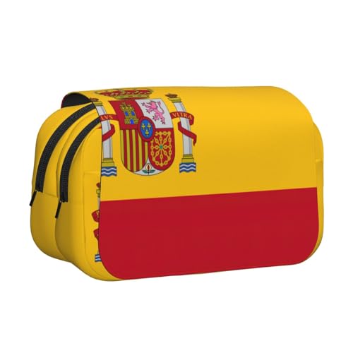 lootpe Federmäppchen mit spanischer Flagge, großes Fassungsvermögen, Markertasche, Schreibwaren-Organizer-Tasche, tragbare Büro-Stifttasche von Lootpe