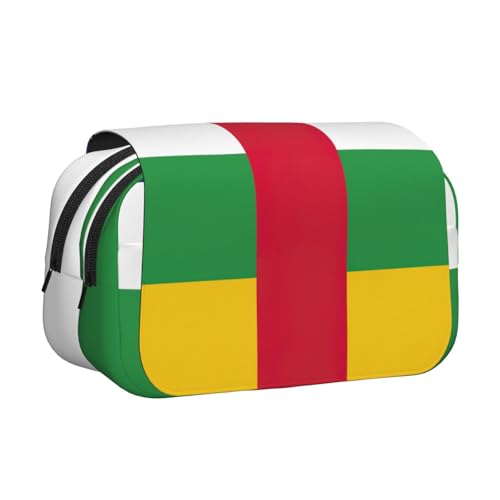 lootpe Federmäppchen mit zentralafrikanischer Flagge, großes Fassungsvermögen, Markertasche, Schreibwaren-Organizer-Tasche, tragbare Büro-Stifttasche von Lootpe