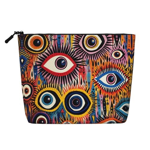 lootpe Kosmetiktasche mit Augenaufdruck, große Kapazität, Kosmetiktasche für Damen, tragbare Kosmetiktasche, Kulturbeutel von Lootpe