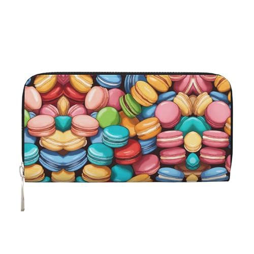 lootpe Macaron Biscuit Flavored Print Damen Geldbörse Damen Kreditkartenetui Handy Geldbörse Geldbörse Lange Clutch Handtasche von Lootpe