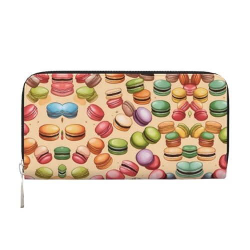 lootpe Macaron Biscuit Flavored Print Damen Geldbörse Damen Kreditkartenetui Handy Geldbörse Geldbörse Lange Clutch Handtasche von Lootpe