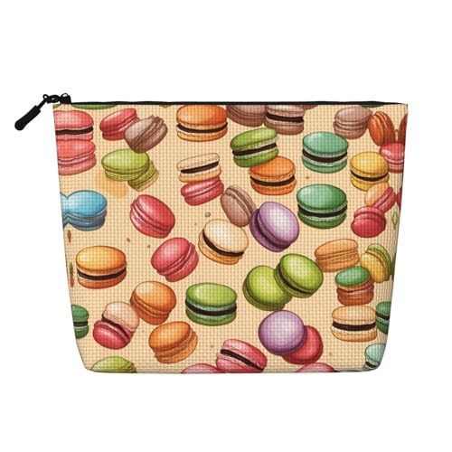 lootpe Macaron Biscuit Flavored Print Travel Makeup Bag Large Capacity Cosmetic Bags For Women Portable Cosmetic Bag Toiletry Bag von Lootpe