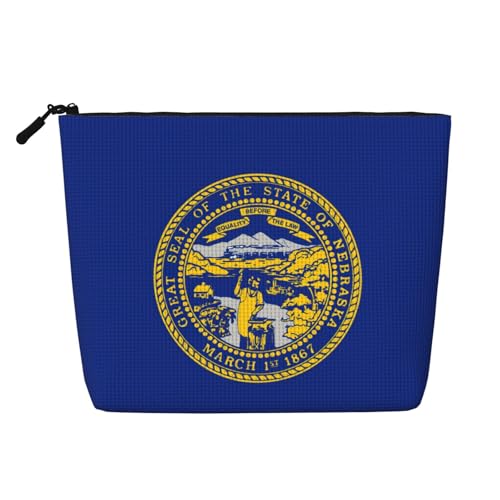 lootpe Nebraska Reise-Make-up-Tasche, große Kapazität, Kosmetiktasche für Damen, tragbare Kosmetiktasche, Kulturbeutel von Lootpe