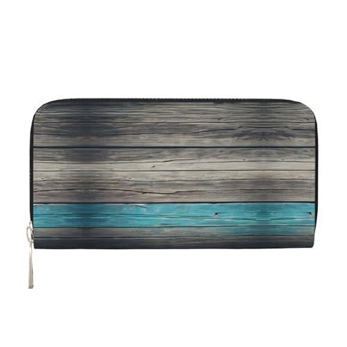 lootpe Planks Damen-Geldbörse, verwitterter alter Look, Kreditkartenhalter, Handygeldbörse, lange Clutch-Handtasche von Lootpe