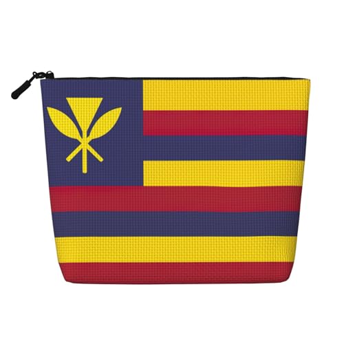 lootpe Reise-Make-up-Tasche, Motiv: Flagge des Königreichs von Hawaii, große Kapazität, Kosmetiktasche für Damen, tragbare Kosmetiktasche, Kulturbeutel von Lootpe