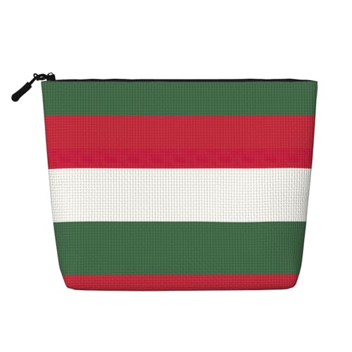 lootpe Reise-Make-up-Tasche, Motiv: Flagge von Ungarn, große Kapazität, Kosmetiktasche für Damen, tragbare Kosmetiktasche, Kulturbeutel von Lootpe