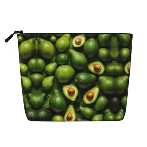 lootpe Reise-Make-up-Tasche mit Avocado-Muster, große Kapazität, Kosmetiktasche für Damen, tragbare Kosmetiktasche, Kulturbeutel von Lootpe