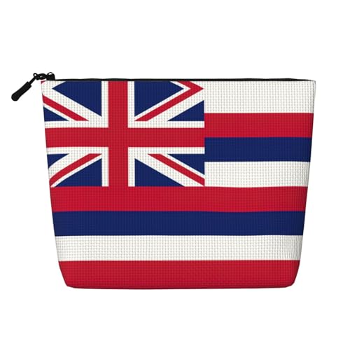 lootpe Reise-Make-up-Tasche mit Hawaii-Flagge, große Kapazität, Kosmetiktasche für Damen, tragbare Kosmetiktasche, Kulturbeutel von Lootpe