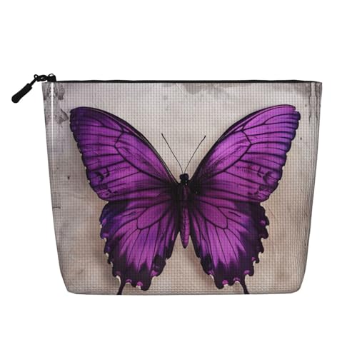 lootpe Reise-Make-up-Tasche mit Schmetterlingsmotiv, große Kapazität, Kosmetiktasche für Damen, tragbare Kosmetiktasche, Kulturbeutel von Lootpe