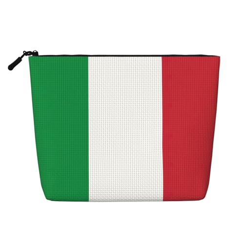 lootpe Reise-Make-up-Tasche mit italienischer Flagge, große Kapazität, Kosmetiktasche für Damen, tragbare Kosmetiktasche, Kulturbeutel von Lootpe