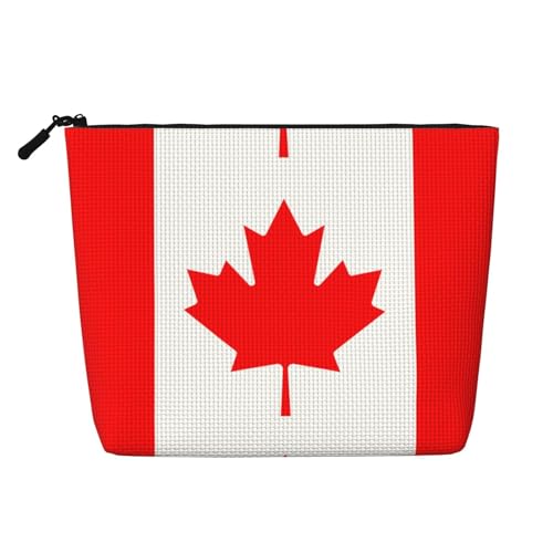 lootpe Reise-Make-up-Tasche mit kanadischer Flagge, große Kapazität, Kosmetiktasche für Damen, tragbare Kosmetiktasche, Kulturbeutel von Lootpe
