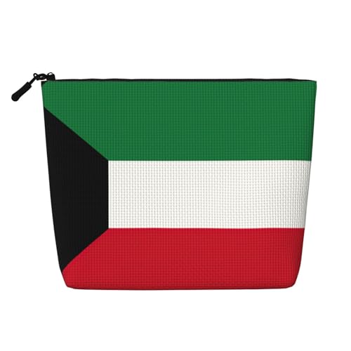 lootpe Reise-Make-up-Tasche mit kuwaitischer Flagge, große Kapazität, Kosmetiktasche für Damen, tragbare Kosmetiktasche, Kulturbeutel von Lootpe
