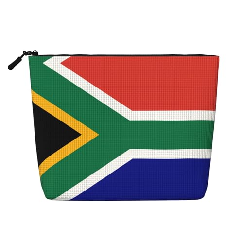 lootpe Reise-Make-up-Tasche mit südafrikanischer Flagge, große Kapazität, Kosmetiktasche für Damen, tragbare Kosmetiktasche, Kulturbeutel von Lootpe