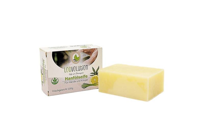 Loovolution Handseife Loovolution® Hanföl-Seife, Hergestellt mit natürlichen Inhaltsstoffen - Ideal für Hände & Körper von Loovolution