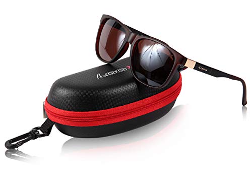 Loox Sonnenbrille Portofino Retro UV400 Schutz Herren Damen Sport - stabiles Gestell, braun von Loox