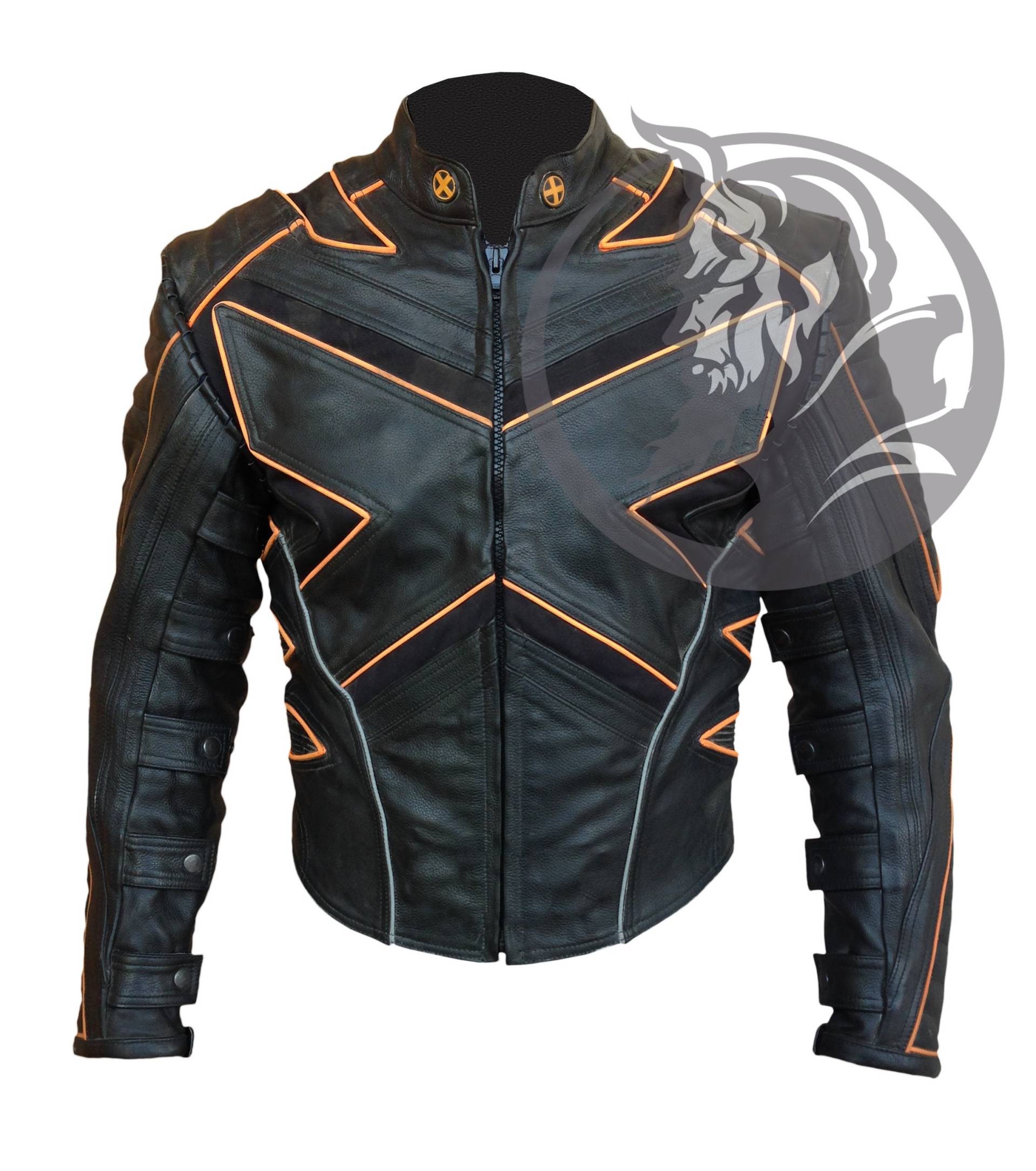 x-Men 3 The Last Stand Lederjacke | Wolverine Jacke Mit Anpassbarer Paspelierung Motorrad von LopeholtLeather