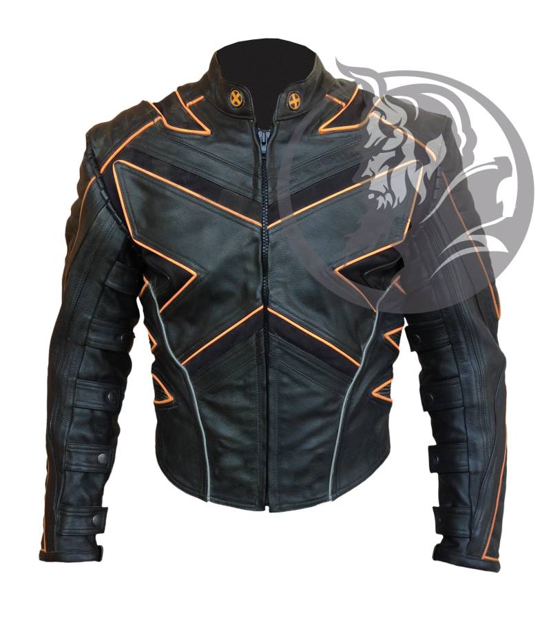 x-Men 3 The Last Stand Lederjacke | Wolverine Jacke Mit Anpassbarer Paspelierung Motorrad von LopeholtLeather