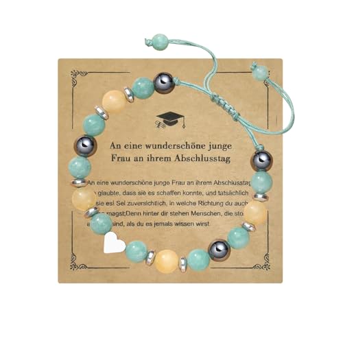 Natürliche Steine Heilungskristall Armbänder, lustige Geschenke für Lehrer Ende des Jahres, beste Armbandgeschenke für Frauen und Teenager-Mädchen aus natürlichen Steinen (B) von Lopxenu