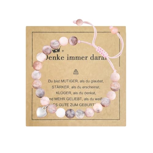 Natürliche Steine Heilungskristall Armbänder, lustige Geschenke für Lehrer Ende des Jahres, beste Armbandgeschenke für Frauen und Teenager-Mädchen aus natürlichen Steinen (C) von Lopxenu