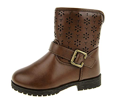 Buckle My Shoe Mädchen Stiefeletten aus Kunstleder, Braun - Schnalle braun - Größe: 25 EU von Lora Dora