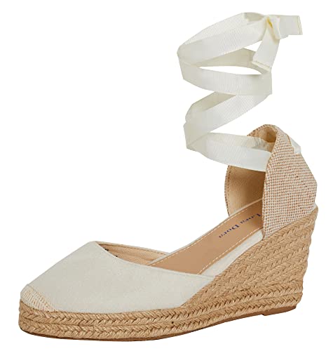 Lora Dora Womens Espadrille Wedge Sandals Nude UK 3 von Lora Dora