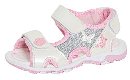 Lora Dora Mädchen Sport Sandalen 3D Butterfly, Weiß - weiß - Größe: 27 EU von Lora Dora