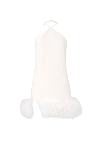 Keira White Halter Mini Feather Dress - White - S - Lora Istanbul - Mini dresses Keira White Halter Mini Feather Dress - White - S - Lora Istanbul - Mini dresses von Lora Istanbul