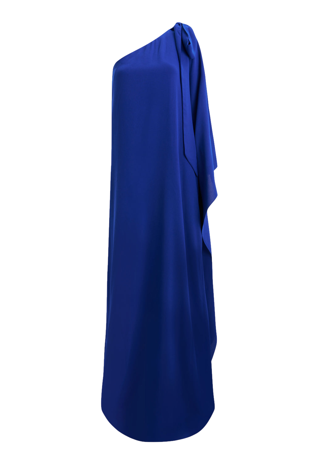 Lia Crepe Navy Blue One Shoulder Maxi Dress von Lora Istanbul