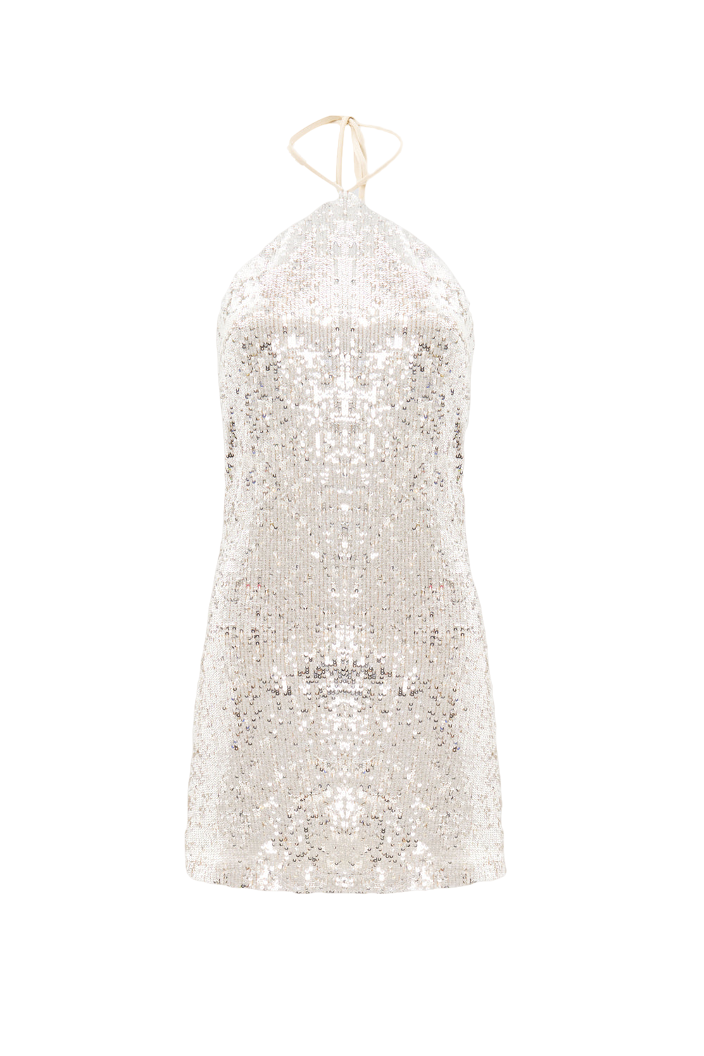 Nina Silver Sequined Halter Mini Dress - Silver - M - Lora Istanbul - Mini dresses Nina Silver Sequined Halter Mini Dress - Silver - M - Lora Istanbul - Mini dresses von Lora Istanbul