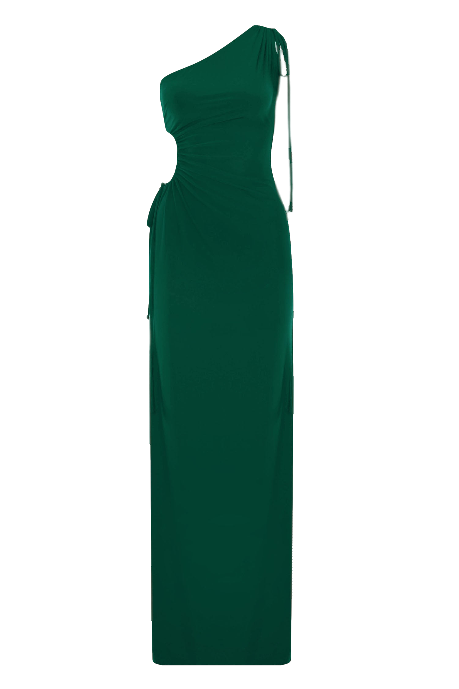 Zelda Green One Shoulder Maxi Dress von Lora Istanbul