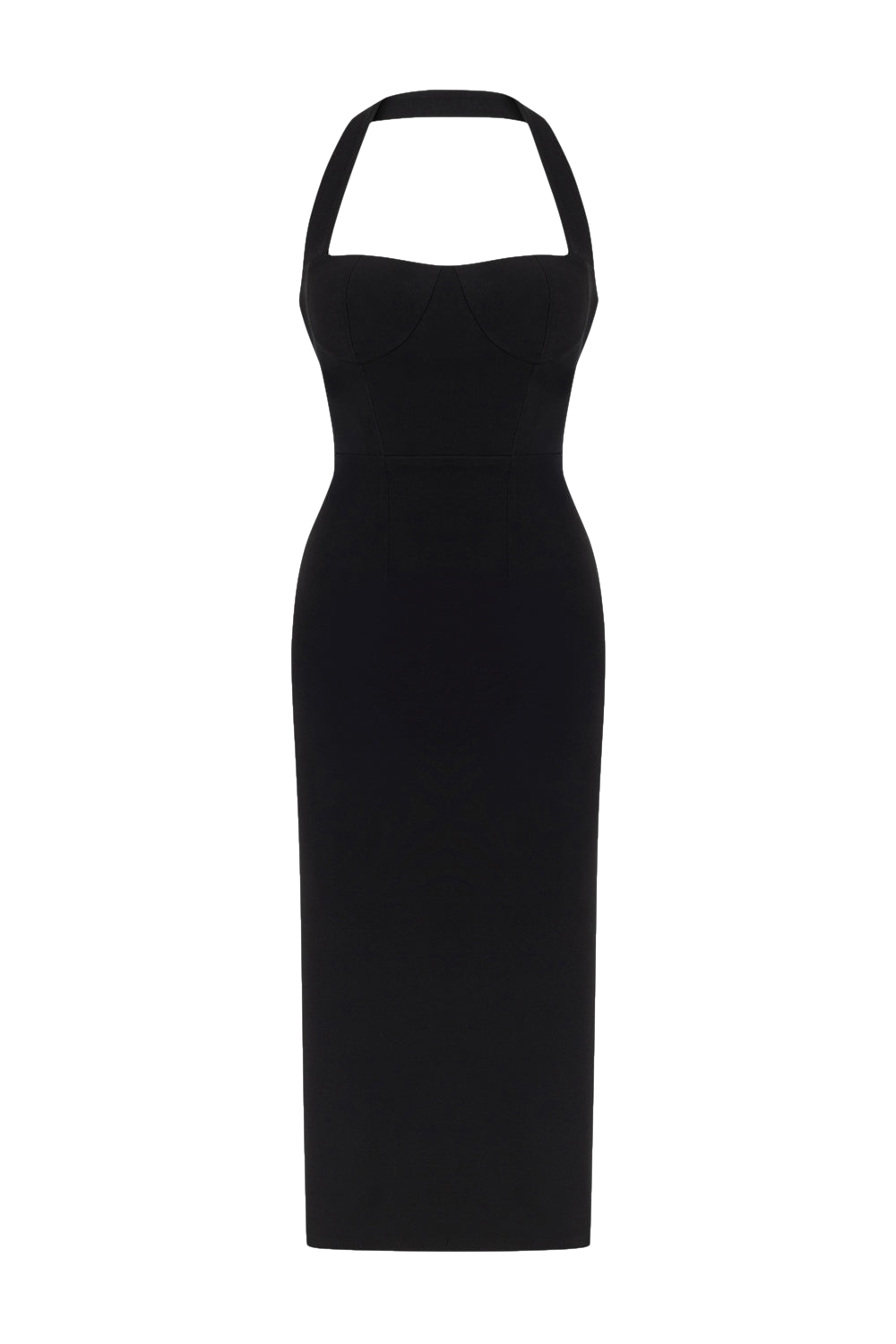 Zoa Black Bustier Midi Dress von Lora Istanbul