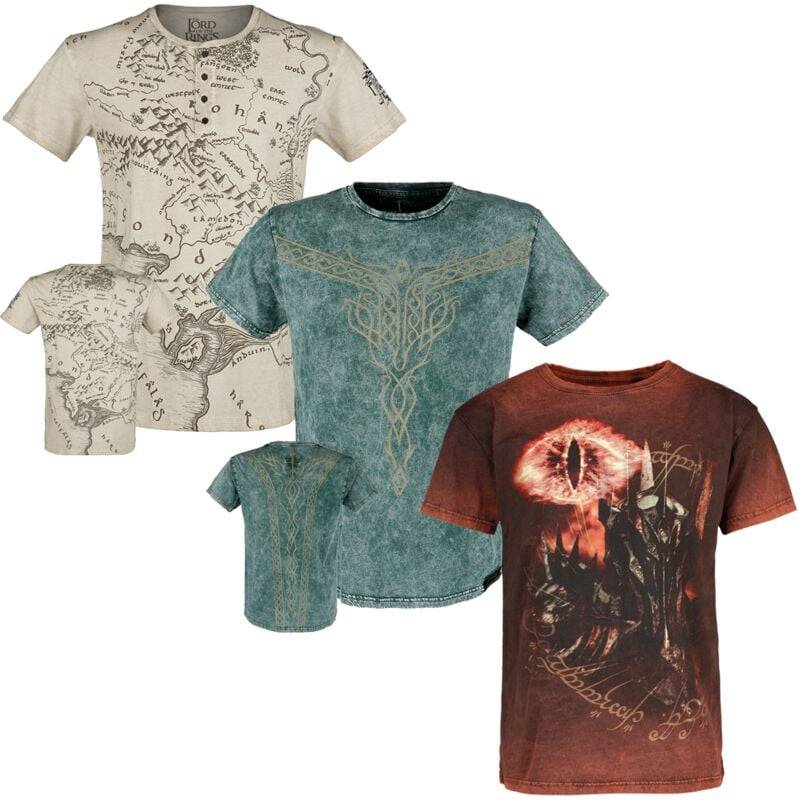Der Herr der Ringe T-Shirt - Der Herr der Ringe - T-Shirt Bundle - M bis XL - für Männer - Größe L - multicolor  - EMP exklusives Merchandise! von Der Herr der Ringe