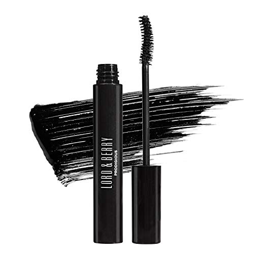 Lord & Berry Prodigious Lash Mascara Black for Volume and Length, False Long Curl Eye Makeup Enriched with Olive Oil & Diamond Powder, Vegan, Paraben Free, Cruelty Free, Black von Lord & Berry