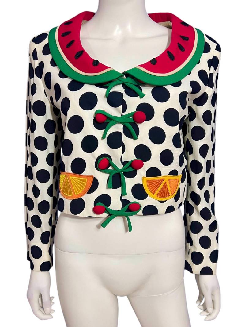 Moschino Günstiger & Schick Vintage Frucht Polka Dot Jacke Wie Auf The Nanny Gesehen Moschino Günstiger & Schick Vintage Frucht Polka Dot Jacke Wie Auf The Nanny Gesehen von LordOfLuxury