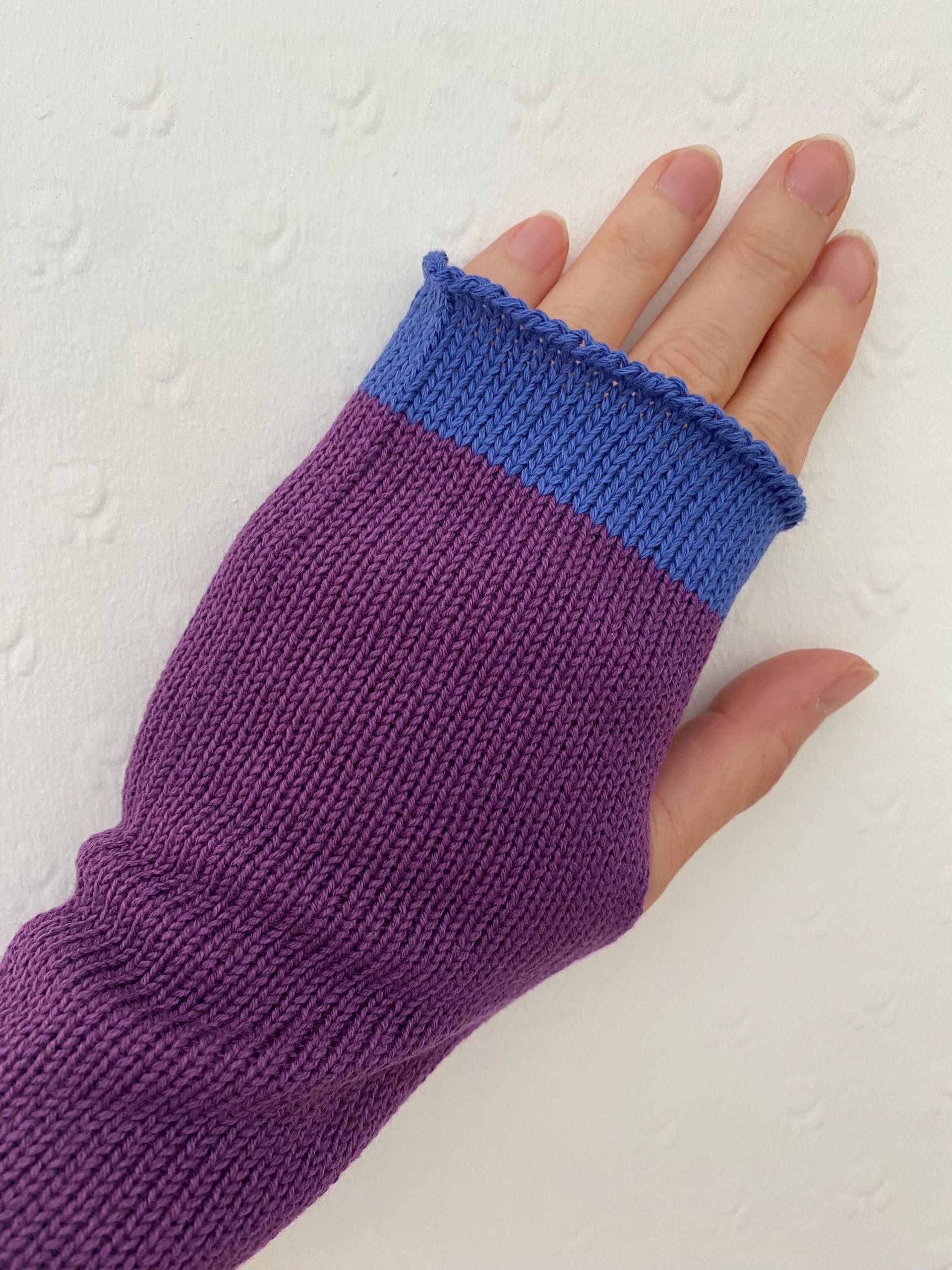 Lila Baumwollhandschuhe, Vegane Handschuhe, Violette Pulswärmer, Fingerlose Armstulpen, Armstulpen Lila Baumwollhandschuhe, Vegane Handschuhe, Violette Pulswärmer, Fingerlose Armstulpen, Armstulpen von LordandTaft
