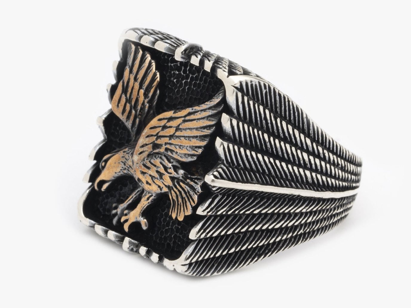 American Eagle Silber Ring/Falke Herren 925 Sterling Handarbeit Free Man Kampf Um Liebling Geschenk Für Chef von LordenSilver