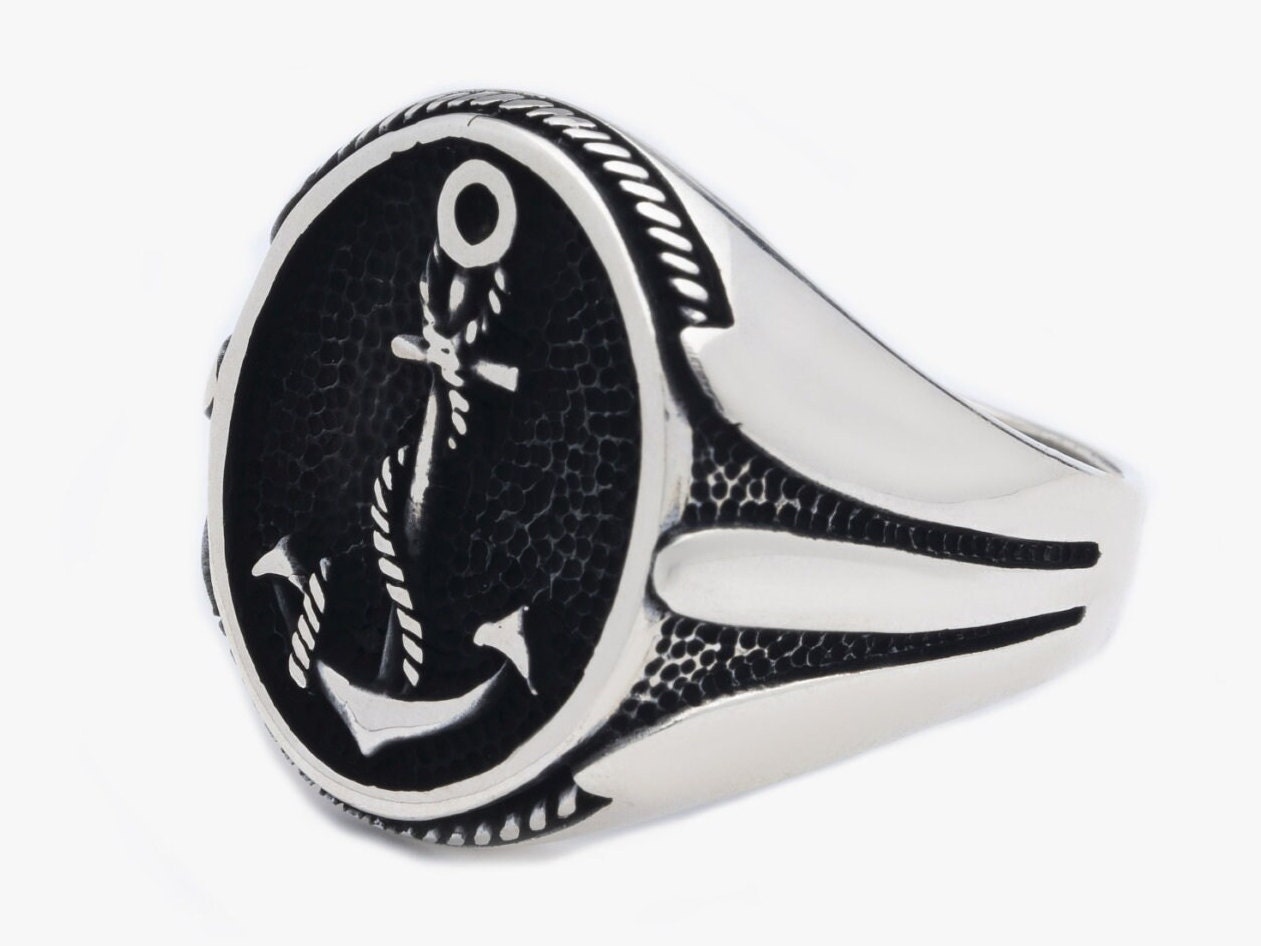 Marine Silber Ring/Segelschiff Anker Geschenk Für Männer von LordenSilver