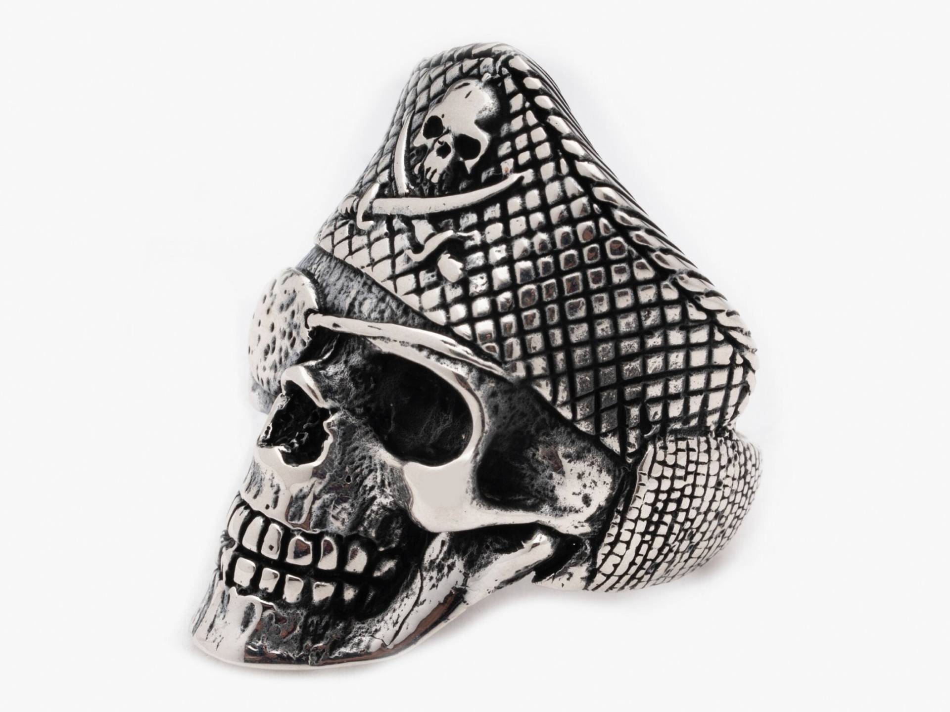 Piratenschädel Ring/Handgemachter Silber Herren Buccaneer Totenkopf Geschenk Für Biker Liebhaber Freund von LordenSilver