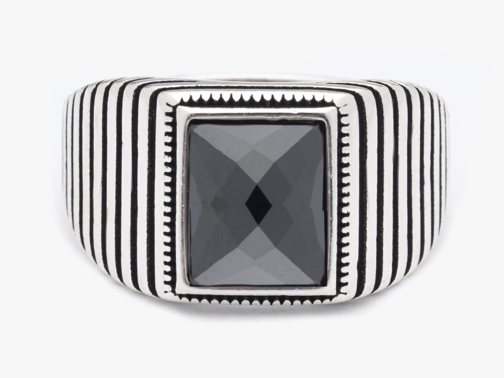 Schwarzer Onyx Silber Ring/Täglicher Gebrauchs Ring Besonderes Design Schmuck Statement Für Männer Jahrestag Geschenke Ihn Hochzeitsgeschenk Ehemann von LordenSilver