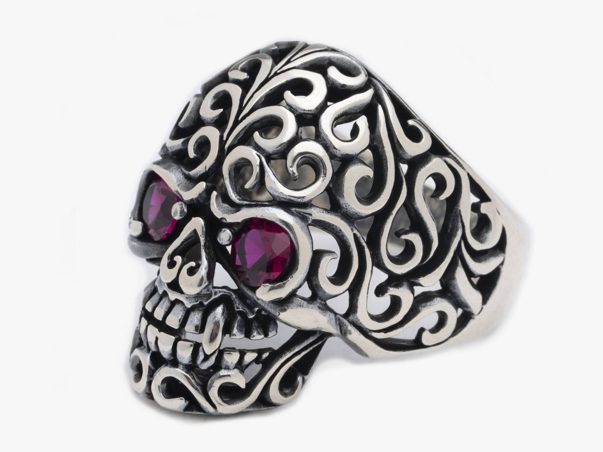 Sugar Skull Ring/Silber Herren Totenkopf Halloween Geschenk Für Biker Liebling Freund von LordenSilver