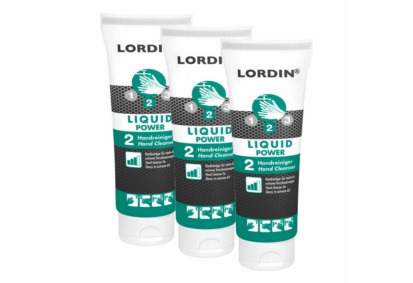 Lordin Handcreme 3x Handwaschpaste LIQUID POWER starke Verschmutzungen, flüssige Paste von Lordin