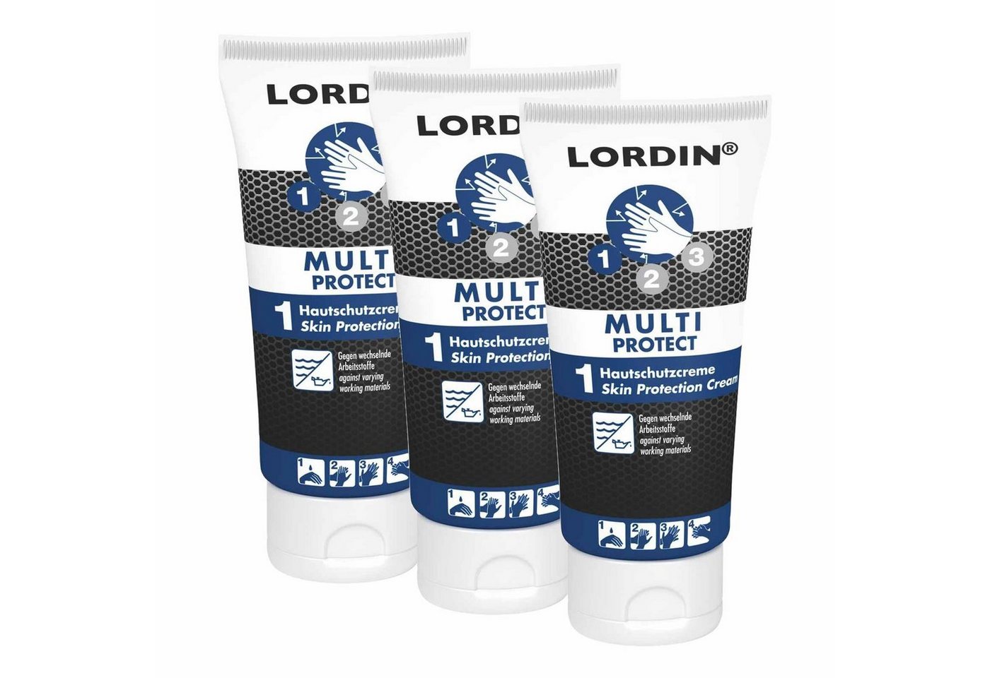 Lordin Handcreme 3x Hautschutzcreme MULTI PROTECT, Schutzcreme, Hautcreme, Handcreme von Lordin