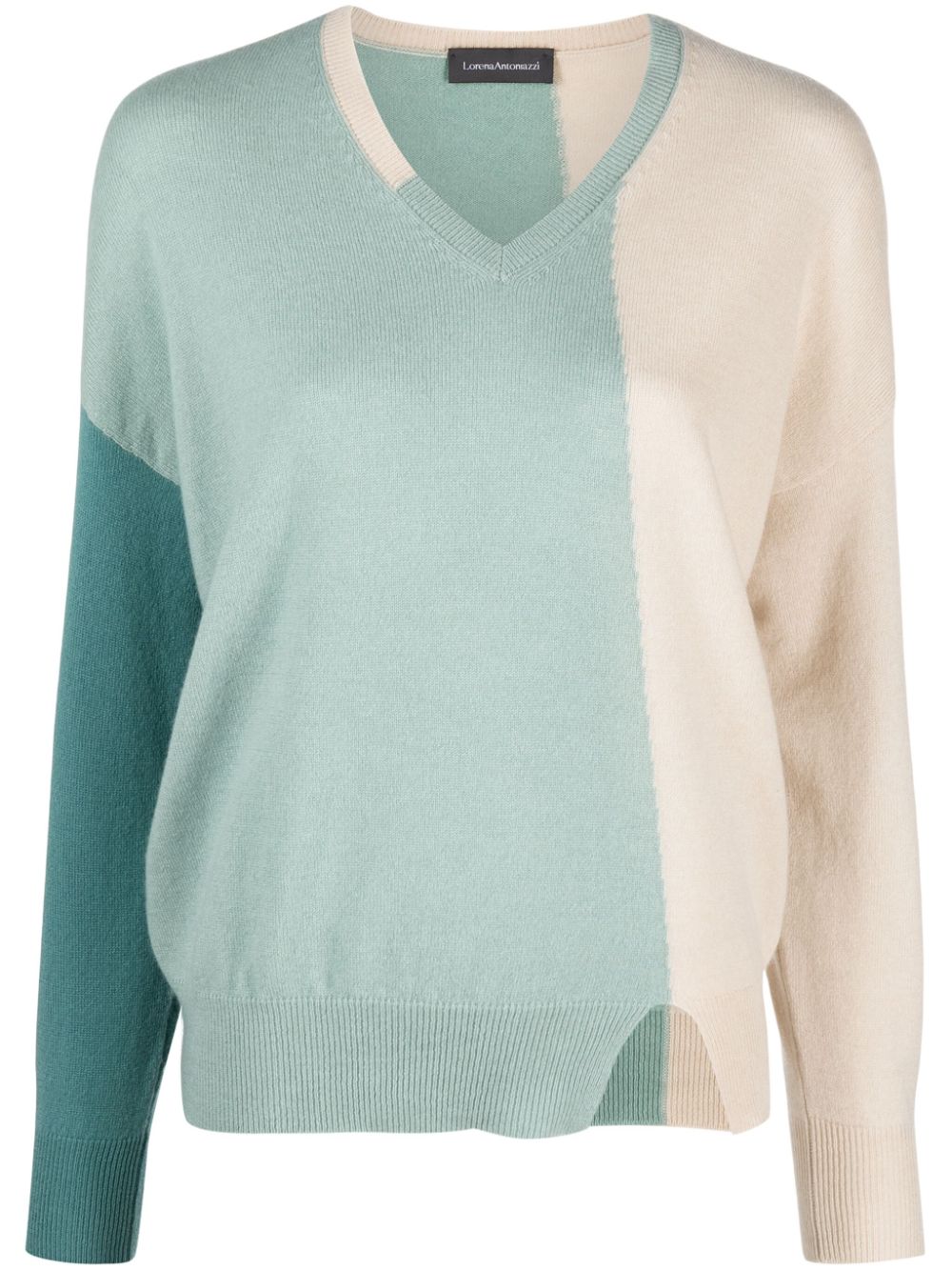 Lorena Antoniazzi Hoodie in Colour-Block-Optik - Blau von Lorena Antoniazzi